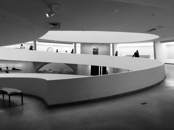 An art gallery interior (Guggenheim Museum New York).